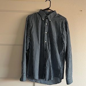 Tommy Hilfiger. Medium. Casual button down. Blue and black.